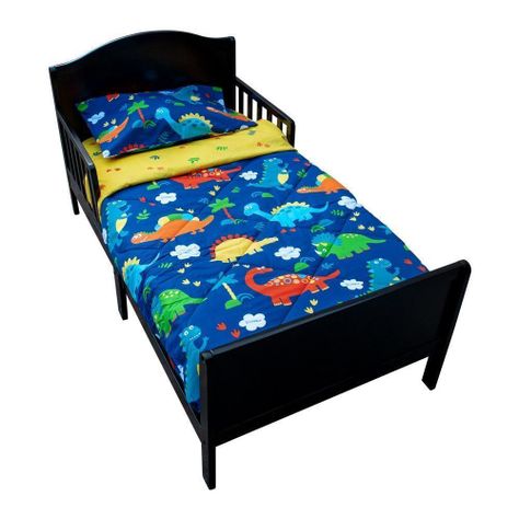 Set ropa para cama 1 PLAZA Niño Dinosaurios de 4 piezas Pellitos-0