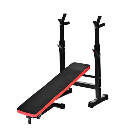 Banco Ejercicios Inclinable - Plano con Rack-0
