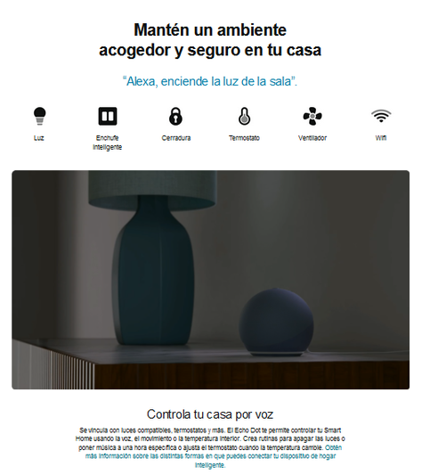 Alexa echo dot 5 Gen Asistente de voz -3