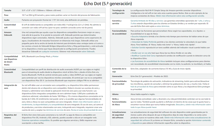 Alexa echo dot 5 Gen Asistente de voz -7