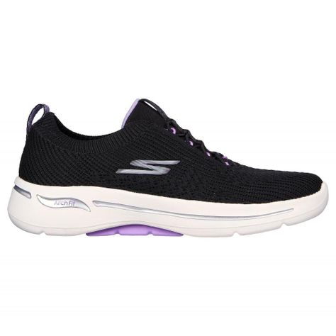 Zapatilla Mujer Go Walk Arch Fit CW Negro Skechers-4