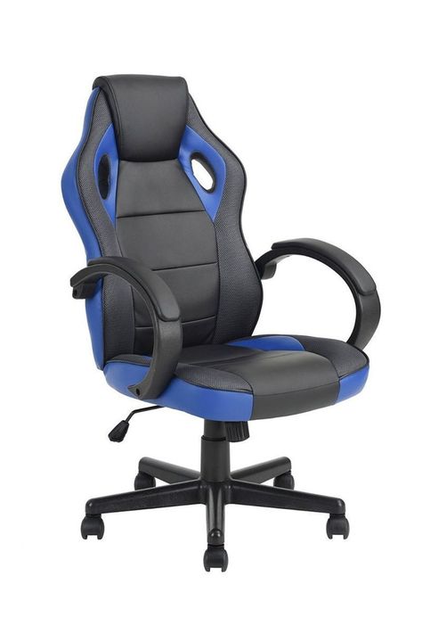 Silla Gamer Pu Ergonómica Escritorio Tunney Azul-0