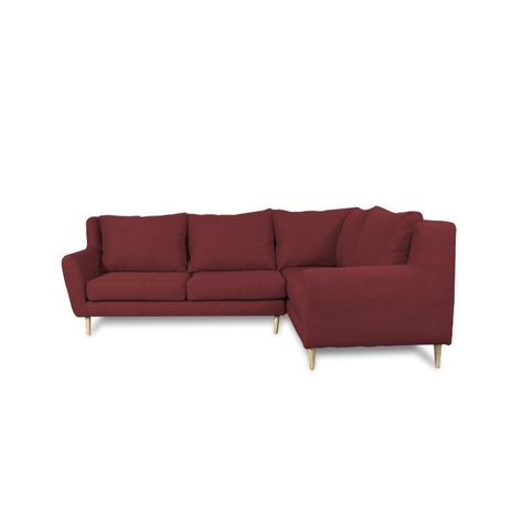 Seccional Lenora Chenille Tipo Lino Rojo-0
