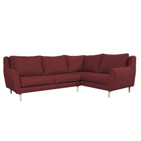 Seccional Lenora Chenille Tipo Lino Rojo-1