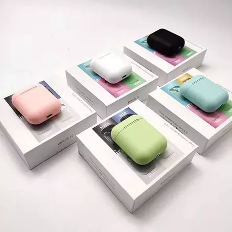 Audífono Bluetooth I12 Táctil Blanco-1