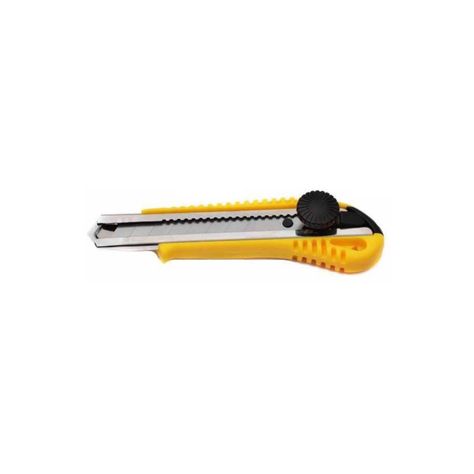 Cuchillo Cartonero De 16cms Con Hoja De 18mm Amarillo - PuntoStore-0