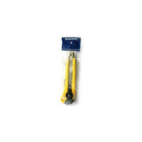 Cuchillo Cartonero De 16cms Con Hoja De 18mm Amarillo - PuntoStore-1