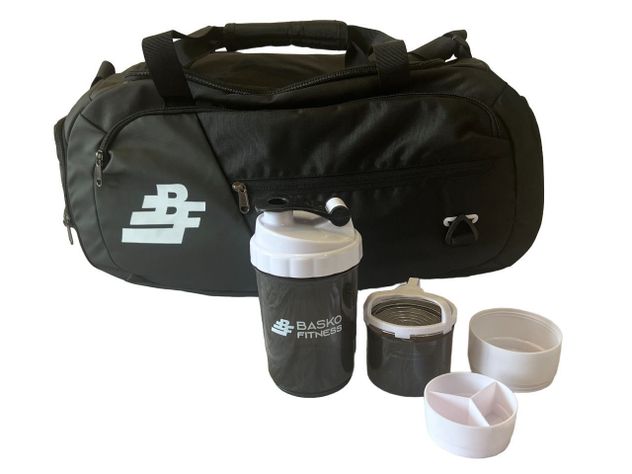 Bolso Deportivo Pack Shaker Mezclador Blanco-0