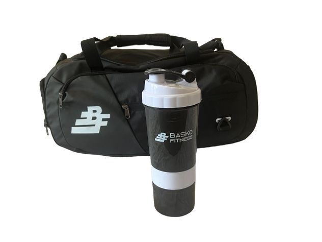 Bolso Deportivo Pack Shaker Mezclador Blanco-1