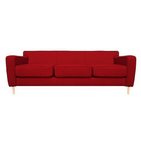 Sofá Lilen Chenille Tipo Lino Rojo 2 Cuerpos-0