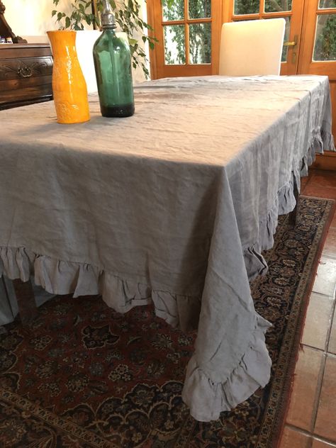 Mantel vuelos gris lino 160x260-0