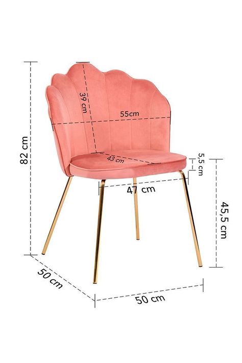 Pack 2 Sillas de Comedor de Terciopelo Rosa-2