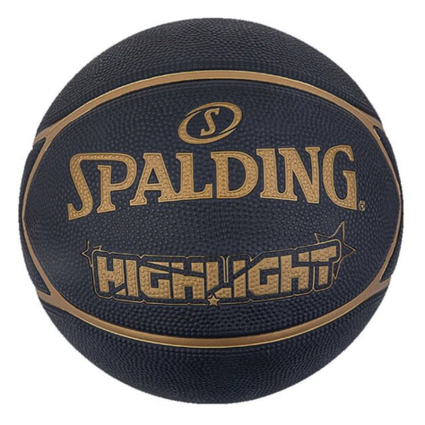 Balón Basketball Highlight Tamaño 7 Negro Dorado-0