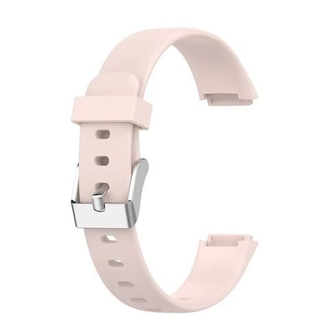 Correa Silicona Compatible Fitbit Luxe  15,4mm Rosado Claro-0