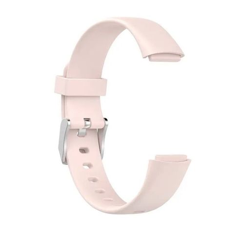 Correa Silicona Compatible Fitbit Luxe  15,4mm Rosado Claro-1