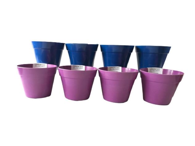 SET 8 MACETAS BIO REDONDO 4AZUL4MOR 13,7X10,3-0