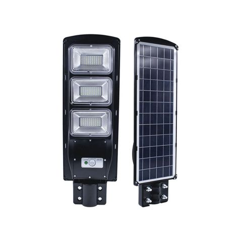Luminaria Solar Pública LED Integrado 60W Fría Con Sensor-1