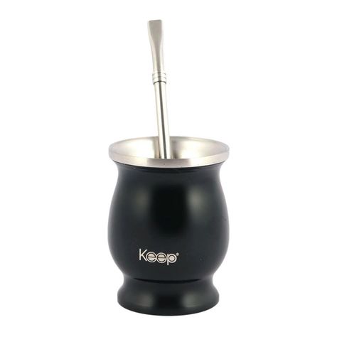 Mate Con Bombilla Clásico 200 ml Celeste / Amarillo - Keep-4