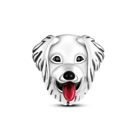 Charm Perro Golden Retriever en Plata Fina 925-0