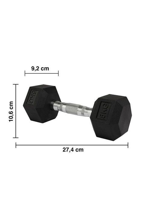 Mancuerna Hexagonal 5 Kg Negro-2