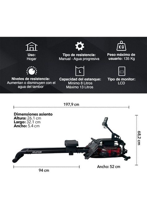 Remadora de Agua Atletis Max A306 Negro-2