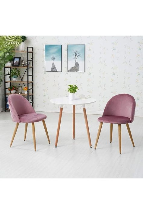 Pack 4 Sillas Comedor Sitial Terciopelo Rosa-5