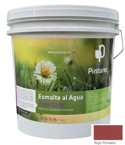 Esmalte al Agua Pinturec Satinado Rojo Pomaire 4G-0