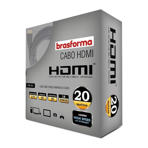Cable HDMI  2.0.V  4K - 3D Ready - ARC - HDR - 20 mts-0