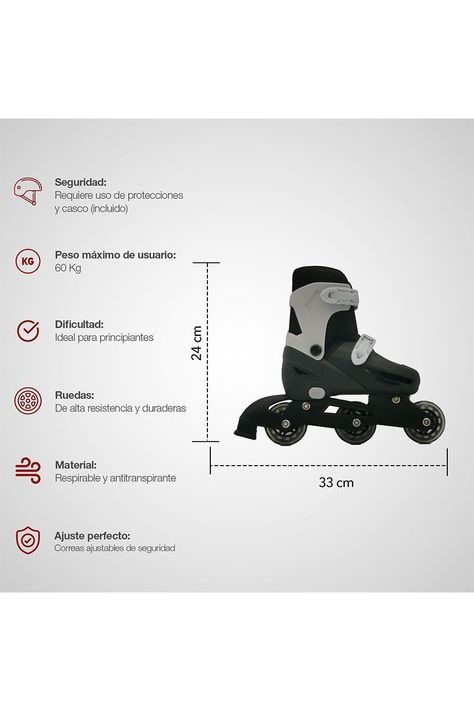 Set patines y protecciones GOFUN S Negro-2