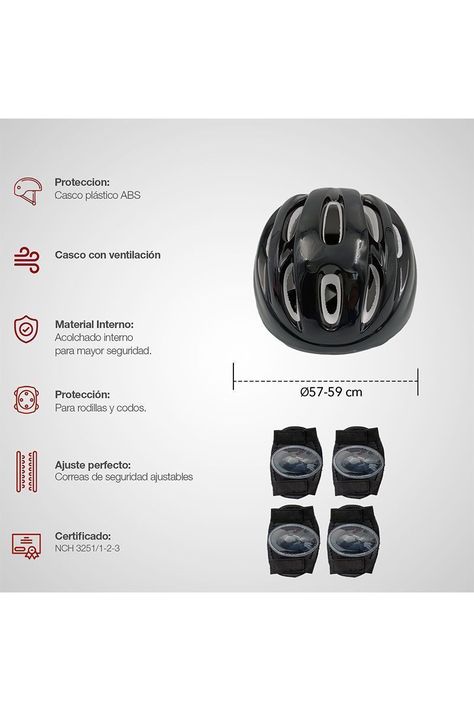 Set patines y protecciones GOFUN S Negro-4