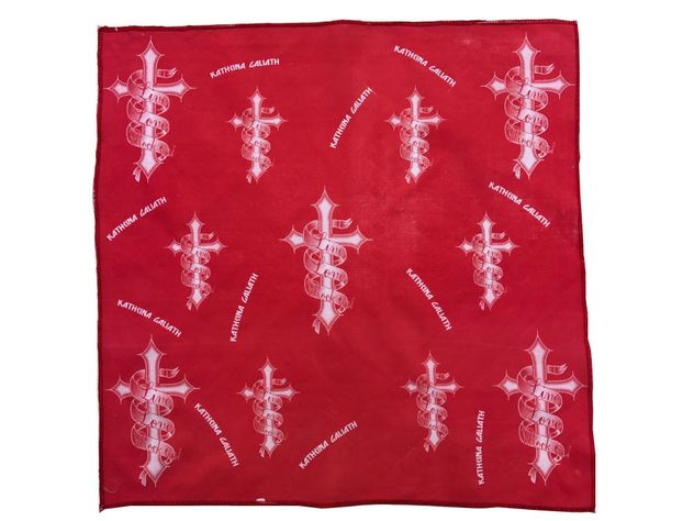 Bandana Roja Estampada -0
