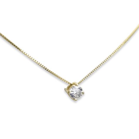 Collar Punto De Luz 5mm Enchapado Oro 18K-0