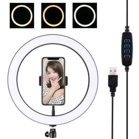Aro De Luz Led 33cm Tik-Tok 3t+ Trípode Ajustable -3