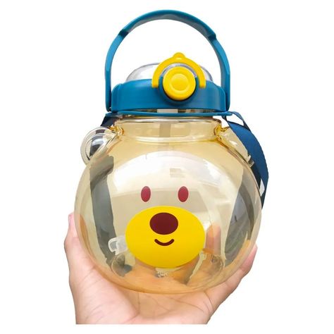 Botella de Agua Transportable Diseño Cabeza de Osito 1,4 Lts-0