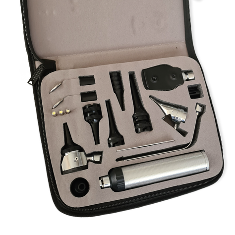 Set Full Otoscopio Oftalmoscopio Nasolaríngeo Uso Veterinario Y Humano-0