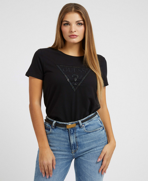 Polera Guess Ss Cn Angelina Tee JBLK NEGRO-0