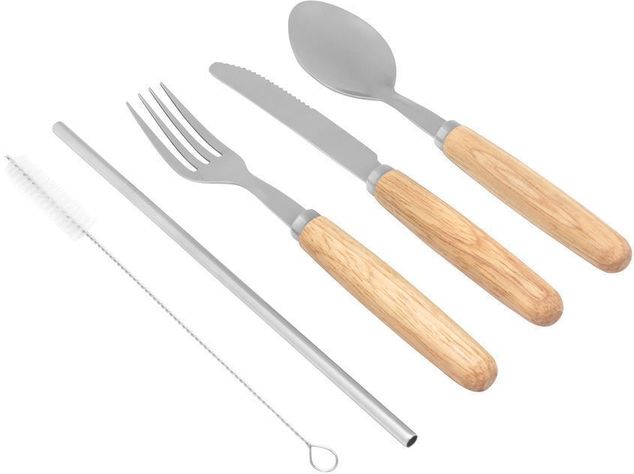 Set de Cubiertos con Madera de Bamboo-2