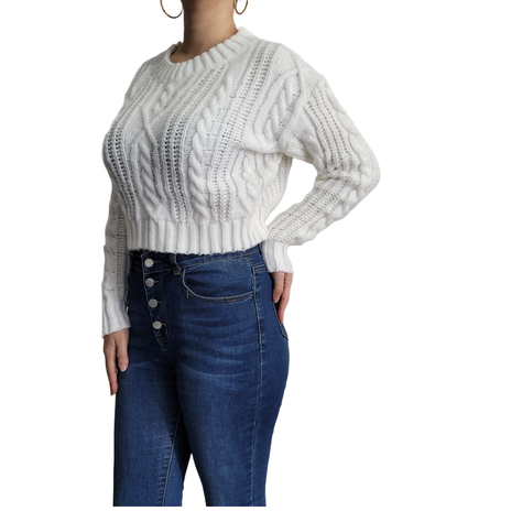 Sweater Mujer Cuello Redondo-0