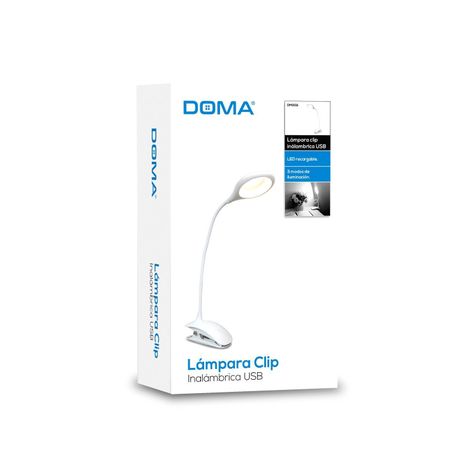 Lampara Clip Inalámbrica Para Escritorio Con USB Touch Doma -3