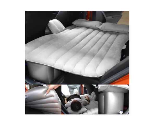 Colchon Inflable Con Compresor 12v Y 2 Almohadas Para Auto-2