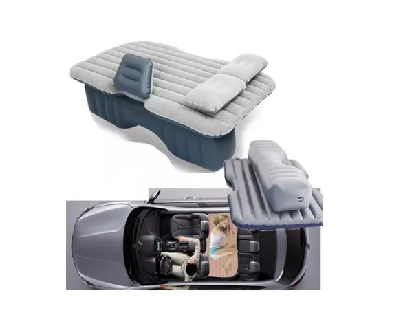 Colchon Inflable Con Compresor 12v Y 2 Almohadas Para Auto-1