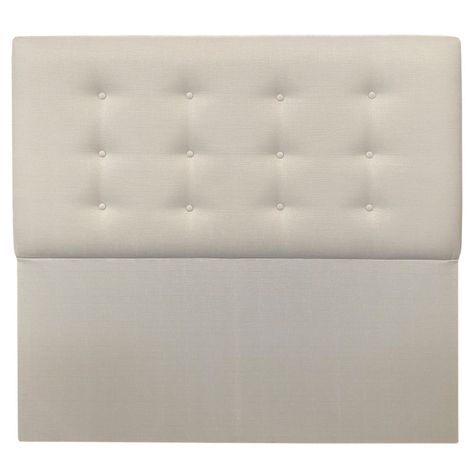 Respaldo Botoné Premium Lino Crema - King-0