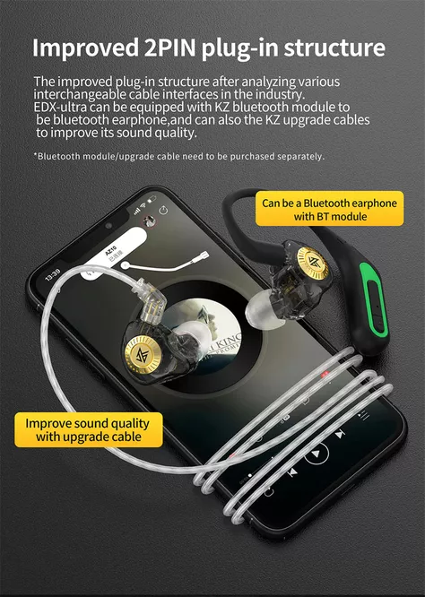 Audífonos KZ EDX Ultra + Accesorios + Espumas + Estuche.-5