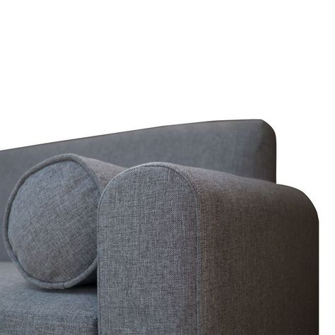 Sofá Meli Chenille Tipo Lino Gris 3 Cuerpos-3