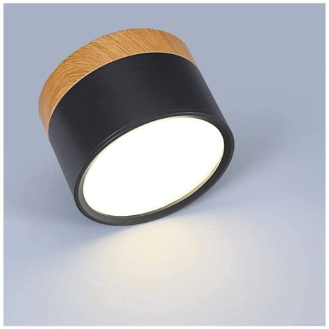 Panel LED Deco Sobrepuesto Madera 6W Negro Frío-1
