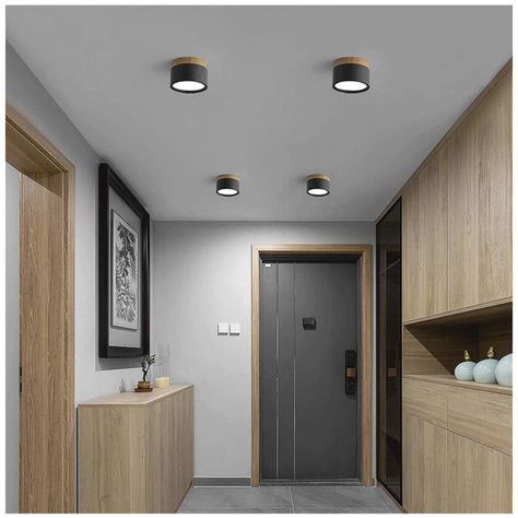Panel LED Deco Sobrepuesto Madera 6W Negro Frío-4