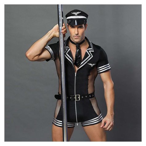 Disfraz Erotico Masculino Piloto Aviador-3