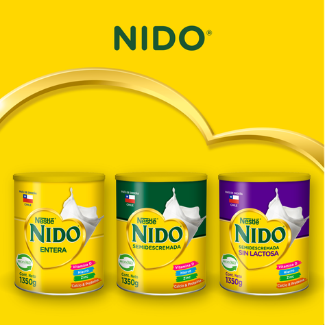 Leche en polvo Nido® Entera Tarro 1350g Pack X2-4