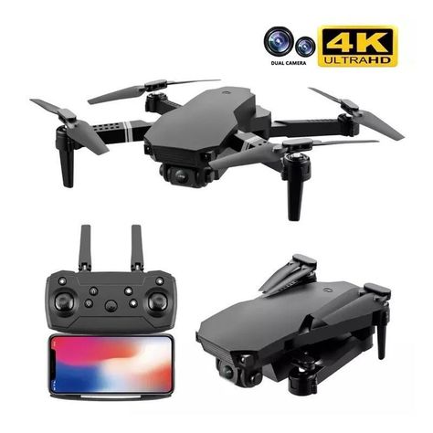 Dron Cámara Doble 4K Wifi Plegable Bolso 3 Baterías Recargable-0