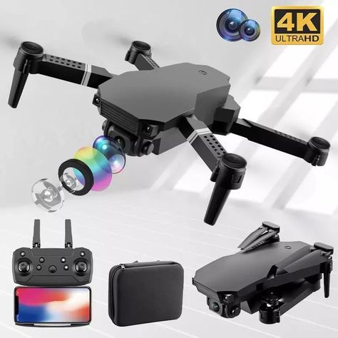 Dron Cámara Doble 4K Wifi Plegable Bolso 3 Baterías Recargable-4